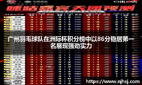 广州羽毛球队在洲际杯积分榜中以86分稳居第一名展现强劲实力